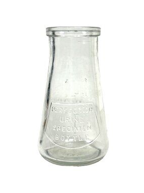 Perfection Vtg Urine Specimen Bottle Unused 6oz Novelty Vase Barware USA Made